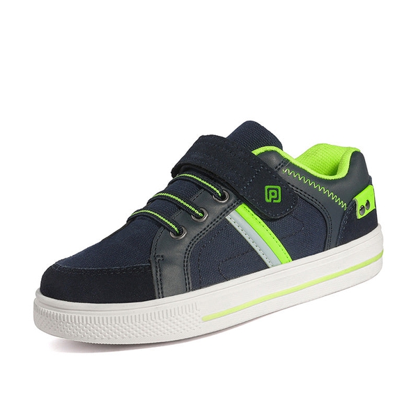 Kids Lightweight Fashion Sneakers - NAVY NEON GREEN -  0